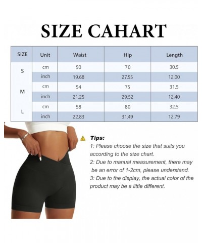 Women's Gym Shorts V Cross High Waisted Yoga Shorts Push Up Booty Scrunch Elastic Athletic Workout Biker Shorts Rose Red $8.6...