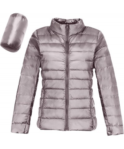 Women's Winter Jackets Lightweight Long Sleeve Warm Down Outerwear Packable Full Zip Up Puffer Jacket Quilted Coats Khaki $9....