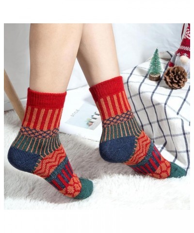 Womens Super Thick Wool Socks - Soft Warm Comfort Casual Crew Winter Socks (Pack of 3-5), Multicolor J-normal Thick 5pack Mix...