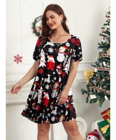 Womens Summer Casual T Shirt Dresses Short Sleeve Swing Tunic Dress Flower47 $17.35 Dresses