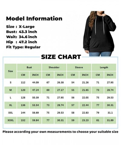 Womens Oversized L-5X Hoodies Y2K Tops Loose Fit Long Sleeve Sweatshirts Drawstring Pullover Plus Size Fall Clothes S11-dark ...