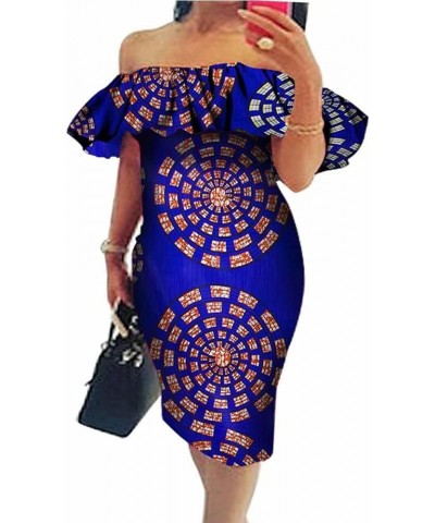 Africa Dresses for Women Dashiki Off The Shoulder African Dress Bazin Plus Size Traditional African Clothing Cl4 $26.79 Dresses