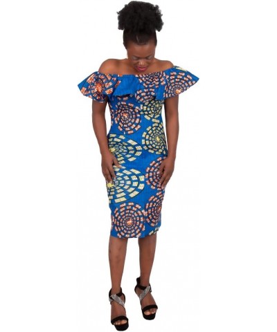 Africa Dresses for Women Dashiki Off The Shoulder African Dress Bazin Plus Size Traditional African Clothing Cl4 $26.79 Dresses