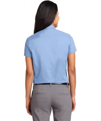 Ladies Short Sleeve Easy Care Shirt. L508 Light Blue/Light Stone $9.69 Blouses