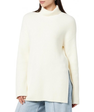 Women's Camilla Drop Shoulder Turtleneck Whisper White $22.08 Sweaters