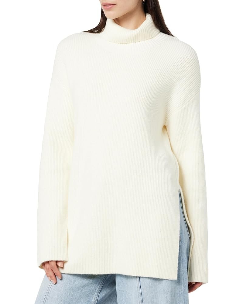 Women's Camilla Drop Shoulder Turtleneck Whisper White $22.08 Sweaters