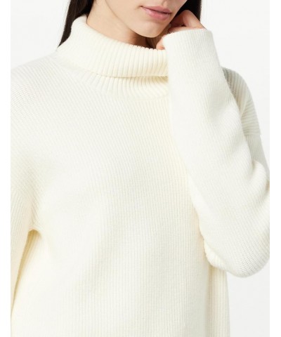 Women's Camilla Drop Shoulder Turtleneck Whisper White $22.08 Sweaters