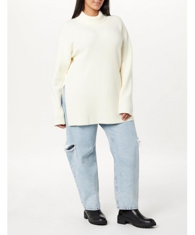 Women's Camilla Drop Shoulder Turtleneck Whisper White $22.08 Sweaters