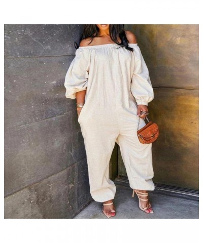 Womens Plus Size Jumpsuit for Curvy Women Romper 2 Pieces Maxi Jumpsuits with Pockets Outfits Style 26 $15.30 Jumpsuits