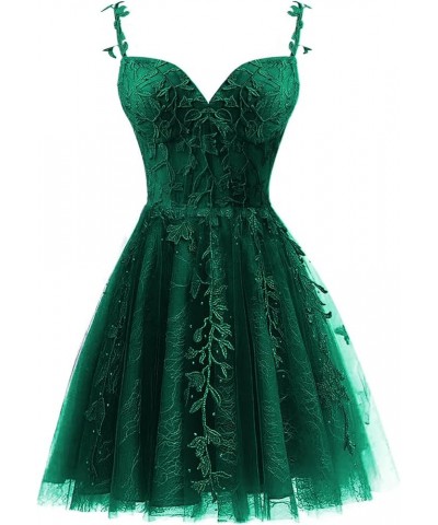 Tulle Homecoming Dresses for Teens 2023 Spaghetti Strap Lace Applique Short Prom Dress Mini Cocktail Gown Teal $30.74 Dresses