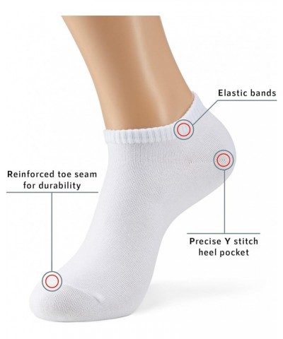 Women's and Men's 10 Pack Thin Eco Friendly Low Cut Ankle Socks White(10) $13.99 Socks