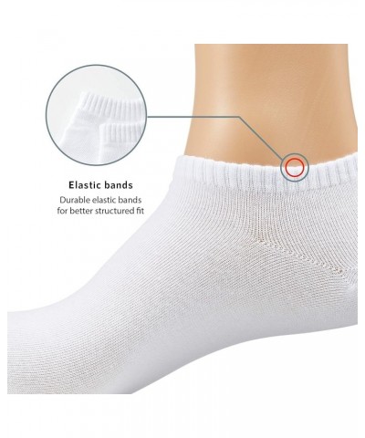 Women's and Men's 10 Pack Thin Eco Friendly Low Cut Ankle Socks White(10) $13.99 Socks