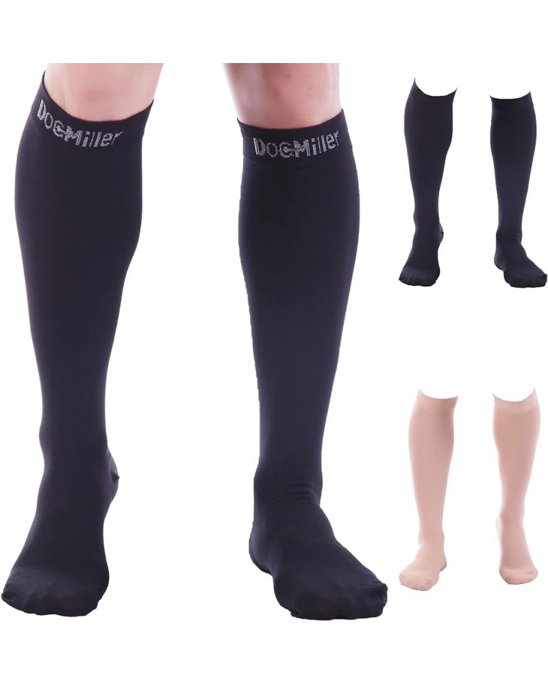 Compression Socks for Women and Men, 20-30mmHg Compression Socks Men for Varicose Veins and Improved Circulation, 1 Pair XX-L...