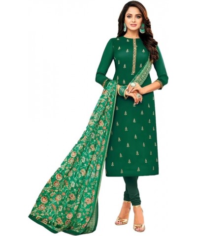 Salwar Kameez Suit for Women Plus Size Salwar Suit Set With Dupatta Indian Outfit for Party Wear Dark Green & Silver $29.14 S...