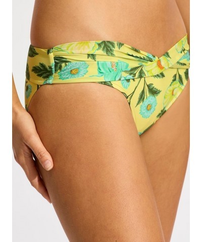 Women's Twist Band Hipster Full Coverage Bikini Bottom Swimsuit Garden Party Limelight $8.60 Swimsuits