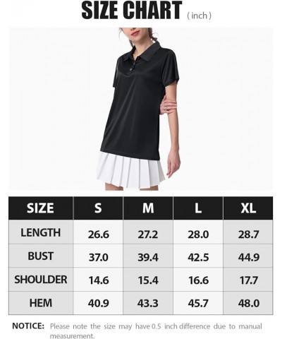 3-Pack Women's Short-Sleeve Sport Polo Shirts Quick Dry Moisture-Wicking Activewear Polos Tops for Work Black/White/Light Pin...