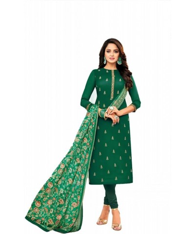 Salwar Kameez Suit for Women Plus Size Salwar Suit Set With Dupatta Indian Outfit for Party Wear Dark Green & Silver $29.14 S...