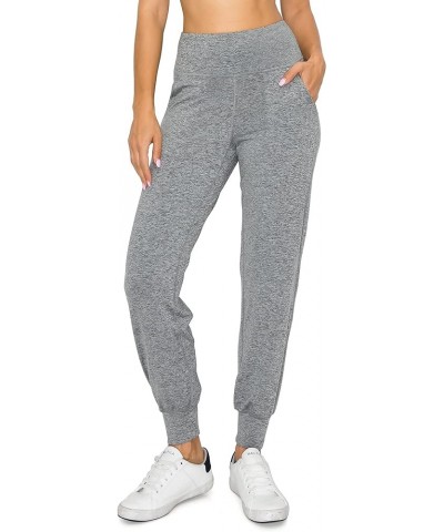 Women's ActiveFlex Slim-fit Jogger Pants with Pockets Athletic Joggers for Yoga, Workout, Lounge, Running Full Length Heather...