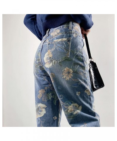 High Waist Baggy Jeans for Women Straight Wide Leg Y2K Streetwear Loose Boyfriend Wide Leg Pants Girls Y2K Jenas E blue $20.3...