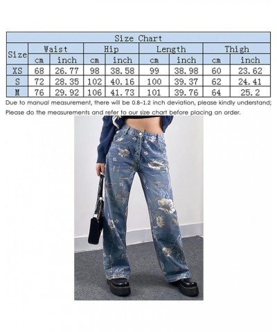 High Waist Baggy Jeans for Women Straight Wide Leg Y2K Streetwear Loose Boyfriend Wide Leg Pants Girls Y2K Jenas E blue $20.3...