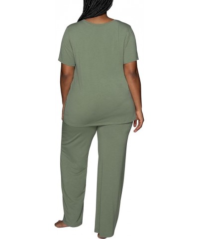 Women's Beyond Comfort Modal Pajama Set (Short & Long Sleeve) Short Sleeve Short Sleeve - Olive Sprig Heather $13.50 Sleep & ...