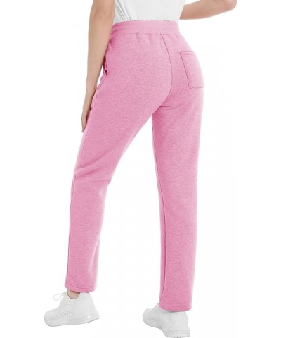 Women's Sherpa Fleece Lined Sweatpants Open Bottom Casual Track Pants with 3 Pockets Winter Warm Thermal Pants Pink $25.36 Ac...