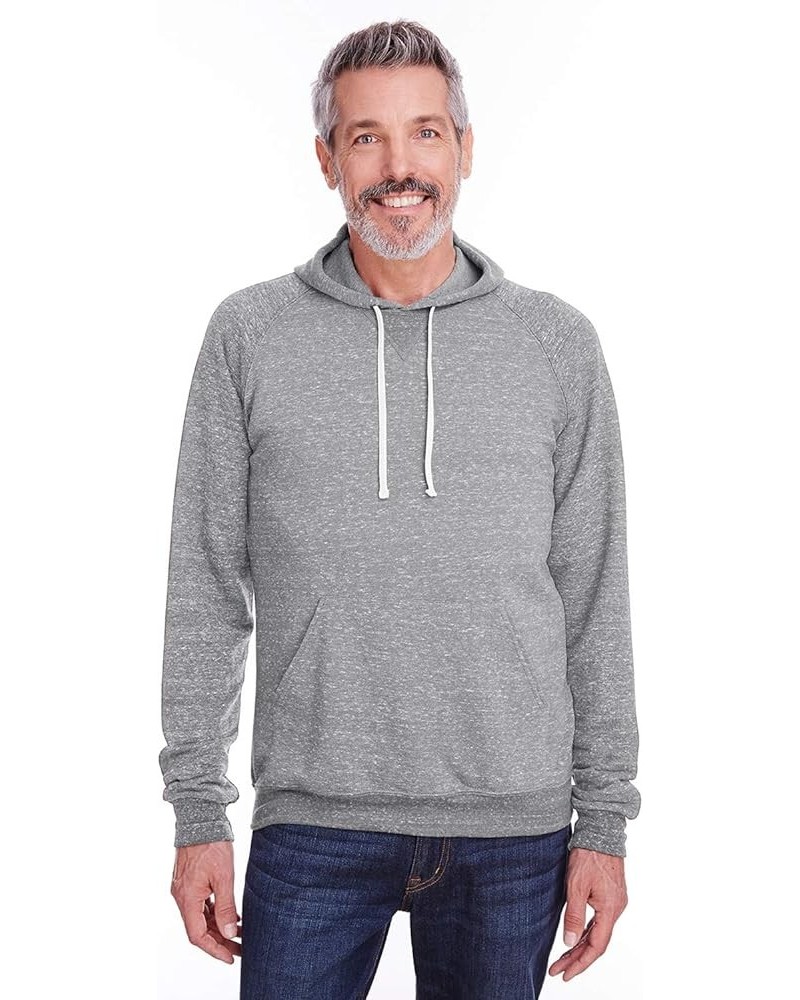 Snow Heather French Terry Raglan Hooded Sweatshirt - 90MR Charcoal $14.89 Sweatshirts