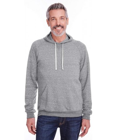 Snow Heather French Terry Raglan Hooded Sweatshirt - 90MR Charcoal $14.89 Sweatshirts