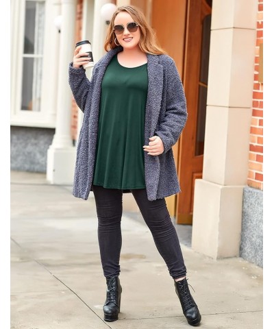 Womens 3/4 Sleeve Casual Loose Fit Swing Plus Size Tunic Tops Basic T Shirt Dark Green $13.74 Tops