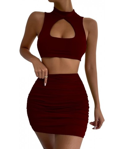 Women’s Sexy Club Night Dress Party Ruched Dresses 22068 Red $18.54 Dresses