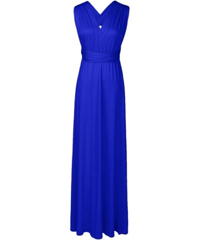 Women Transformer Bridesmaid Maxi Dress Multi-Way Bandage Dess Convertible Evening Prom Gown Royal Blue $12.87 Dresses