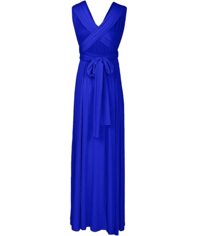 Women Transformer Bridesmaid Maxi Dress Multi-Way Bandage Dess Convertible Evening Prom Gown Royal Blue $12.87 Dresses