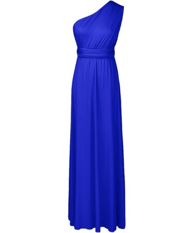 Women Transformer Bridesmaid Maxi Dress Multi-Way Bandage Dess Convertible Evening Prom Gown Royal Blue $12.87 Dresses