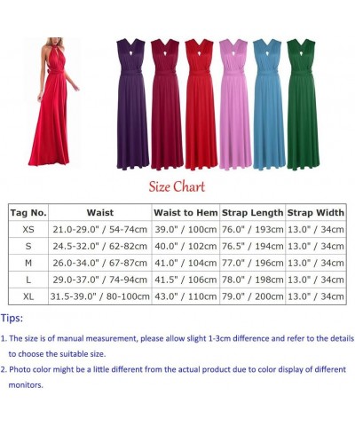 Women Transformer Bridesmaid Maxi Dress Multi-Way Bandage Dess Convertible Evening Prom Gown Royal Blue $12.87 Dresses