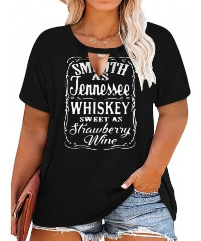 Plus Size Smooth As Tennessee Whiskey Shirt Women Ring Hole Sleeveless Sexy V-Neck Country Music Tank Top Tshirt C2 Black2 $7...