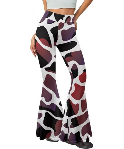 Womens Flared Leggings Bell Bottom Pants for Women Butt Lift Art Cow Print $11.34 Leggings