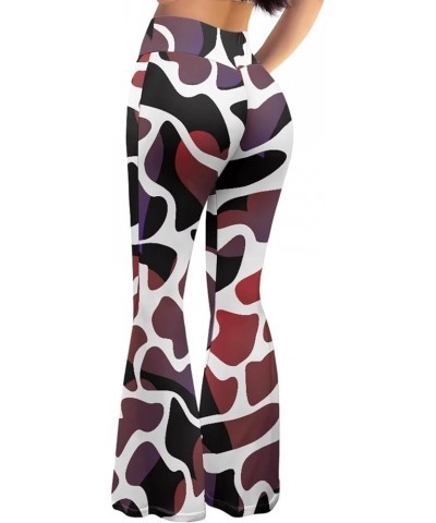 Womens Flared Leggings Bell Bottom Pants for Women Butt Lift Art Cow Print $11.34 Leggings