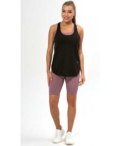 Workout Tank Tops for Women - Athletic Yoga Tops, Racerback Running Tank Top Loose Fit Black $10.81 Activewear