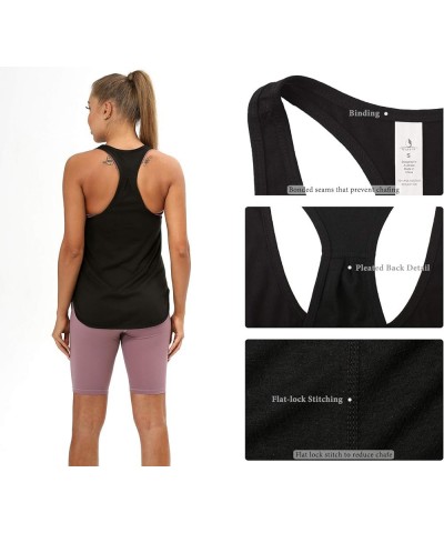 Workout Tank Tops for Women - Athletic Yoga Tops, Racerback Running Tank Top Loose Fit Black $10.81 Activewear