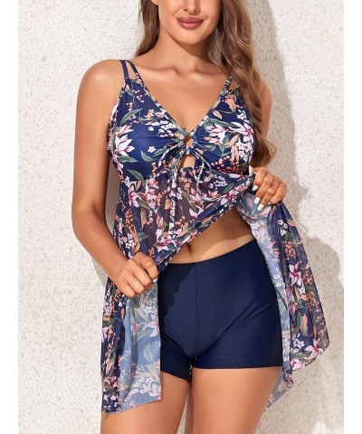 Two Piece Tankini Swimdress with Boyshort Swimsuits for Women Flowy Bathing Suit Dress XX-Large Swaying Lily $16.31 Swimsuits