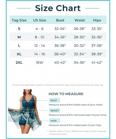 Two Piece Tankini Swimdress with Boyshort Swimsuits for Women Flowy Bathing Suit Dress XX-Large Swaying Lily $16.31 Swimsuits