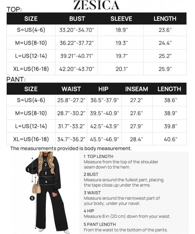 Women's 2 Piece Outfits Sweater Set Long Sleeve Mock Neck Knit Pullover and Wide Leg Pants Lounge Sets Sweatsuit Black $24.74...