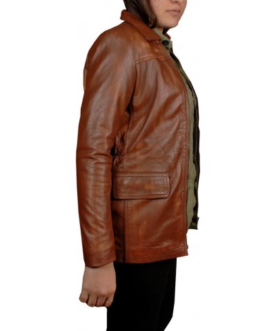 Jennifer Lawrence Katniss Everdeen Real Leather Women Jacket In Brown (XL, Brown) $53.24 Coats