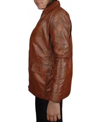 Jennifer Lawrence Katniss Everdeen Real Leather Women Jacket In Brown (XL, Brown) $53.24 Coats