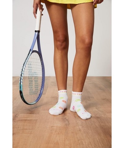 Women's Fun Tennis Sport Ankle Socks-1 Pairs-Cool & Cute Novelty Gifts Tennis Takes Balls (White) $7.76 Socks