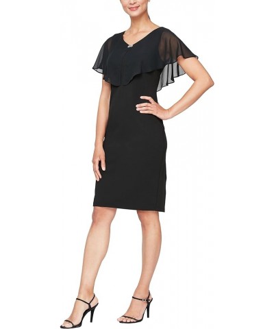 Women's Short Sleeve Sheath Night Out Dress Lace and Embellishment Black Bodice $14.08 Dresses