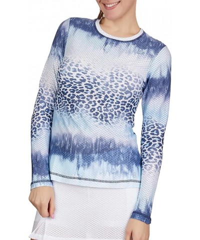 Airflow Womens Long Sleeve Tennis Shirt Panther Wash $32.50 Activewear