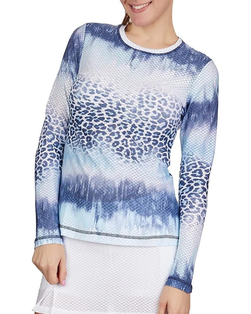 Airflow Womens Long Sleeve Tennis Shirt Panther Wash $32.50 Activewear