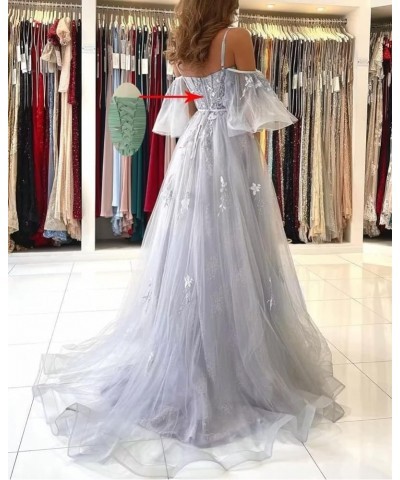 Tulle Prom Dresses for Women Long Ball Gown Off Shoulder Lace Applique Formal Evening Party Gowns 2024 Fuchsia $38.70 Dresses