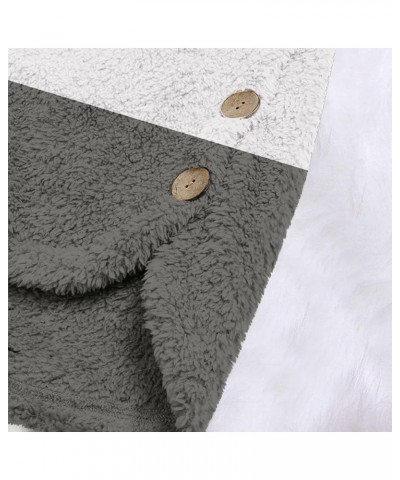 Sherpa Pullover Fuzzy Fleece Hoodies for Women Warm Winter Plus Size Cute Button Hooded Sweatshirt Tops Teddy 3-brown $12.95 ...